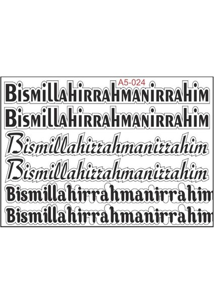 A5 Sticker 036 Tek Paket Çoklu Sticker