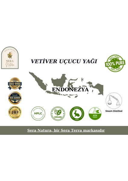 Sera Natura Vetiver Uçucu Yağı %100 Saf 5 ml