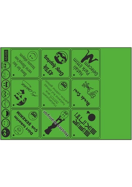 A5 Sticker 040 Tek Paket Çoklu Sticker