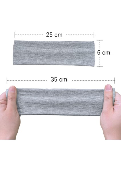 2'li Pamuklu Esnek Yoga Bandana Koşu Bandı Saç Bantları Gym Pilates Saç Bandı - Makyaj Yüz Yıkama Saç Aksesuarları - Sporcu Saç Bandı Seti Siyah & Beyaz