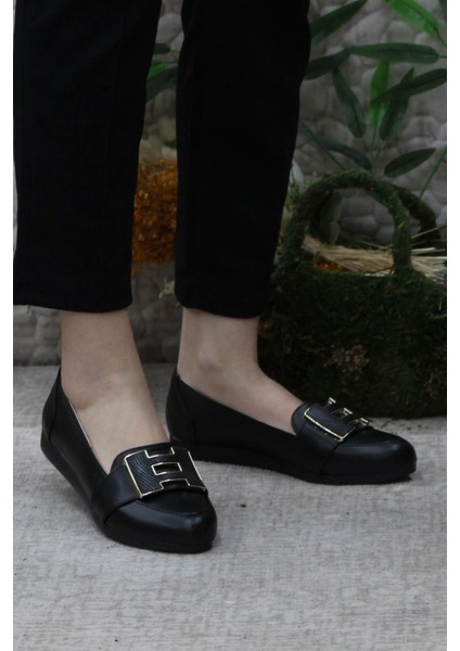 Sdf 42613 Siyah Hafif Rahat Taban Şık Kadın Babet Günlük Ayakkabı fiyatları