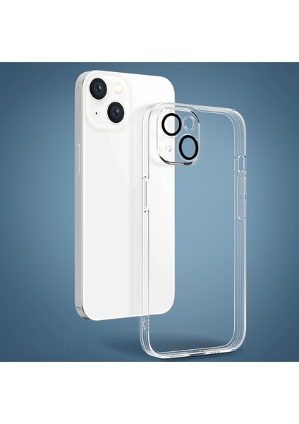 iPhone 15 Plus Kılıf Sararmaz Şeffaf Sert Pc Ultra Ince Kamera Lens ve Hoparlör Toz Korumalı