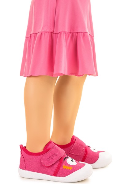 Cookie Cırtlı Kız Bebek Ilk Adım Panduf Ayakkabı Fuşya