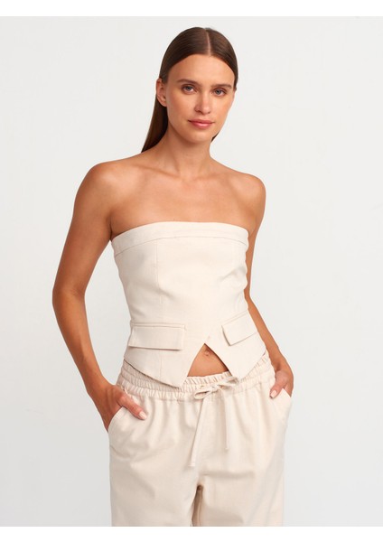 60546 Özel Dikim Bluz-Bej