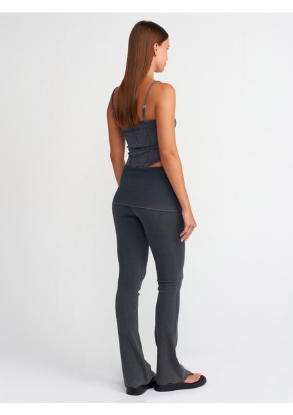 71060 Soluk Efektli Pantolon-Antrasit fiyatları