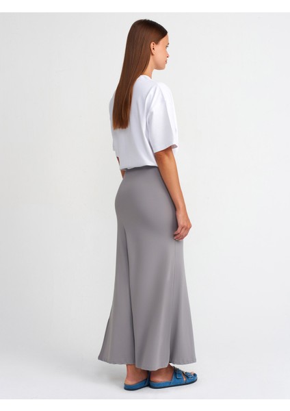 80362 Yüksek Bel Uzun Etek-Gri fiyatları
