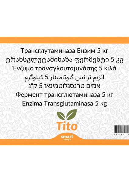 Transglutaminaz Enzimi 5 kg fiyatları