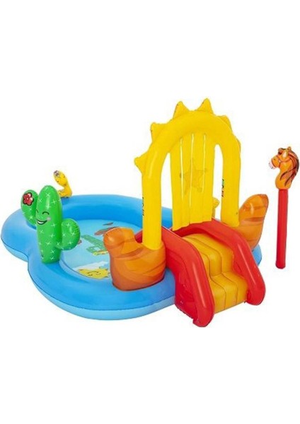 4+ Yaş Vahşi Batı Oyun Havuzu 264X188X140CM 2 Set Kız Erkek Çocuk Oyuncakları Eğitici Oyuncaklar Ço