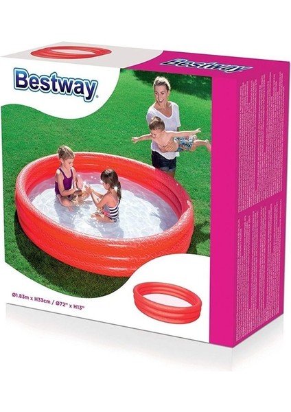 Yeşil Çocuk Havuzu 183X33 cm Bestway Kırmızı - 51027 1+ Yaş modelleri