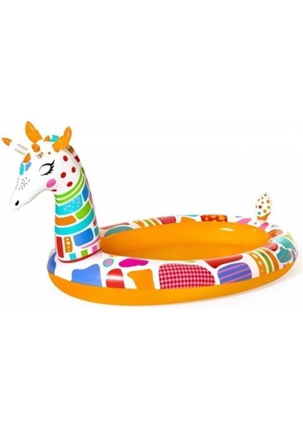 3 Kişilik Zürafalı Çocuk Havuzu Pompa Dahil Değildir Turuncu 251-300 cm Şişme
