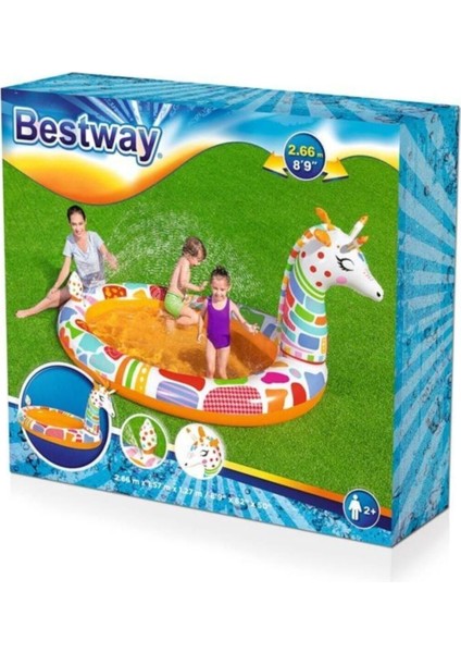 3 Kişilik Zürafalı Çocuk Havuzu Pompa Dahil Değildir Turuncu 251-300 cm Şişme modelleri
