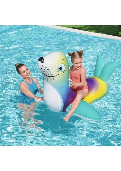 2+ Yaş Bestway Tutunmalı Fok Binici 157X114 cm - 41479 (Lisinya) Beyaz