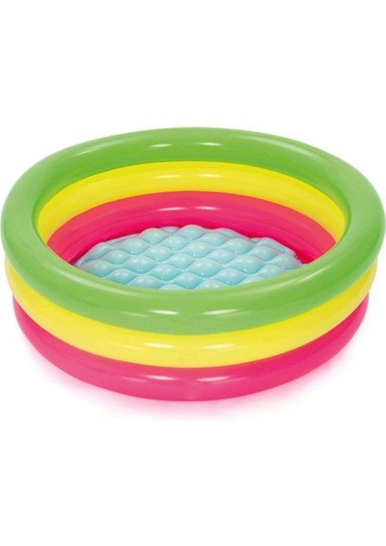 20 - 34 cm Şişme Zeminli 3 Halkalı Bebek Havuzu 70X24 Cm. 51128 Tek Kişilik Şişme