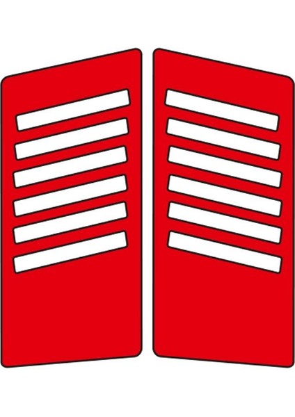 Cg Kırmızı Yan Kapak Sticker