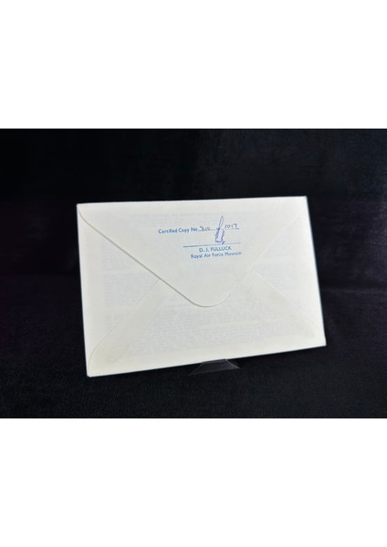 Ingiltere Kraliyet Hava Kuvvetleri Ilk Gün Zarfı Fdc 1976 Royal Air Force Air Chief Marshall Islak Imzalı Limited Limitli Zarf indirimleri