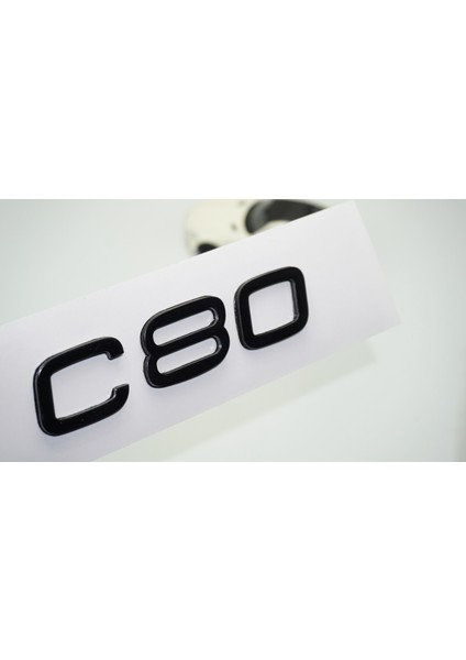 C80 Siyah Abs 3m 3D Bagaj Yazı Logo Volvo Ile Uyumlu