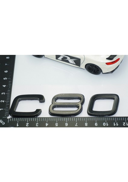 C80 Siyah Abs 3m 3D Bagaj Yazı Logo Volvo Ile Uyumlu