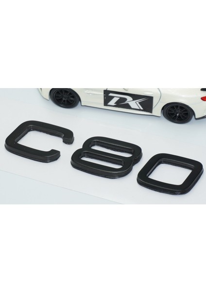 C80 Siyah Abs 3m 3D Bagaj Yazı Logo Volvo Ile Uyumlu