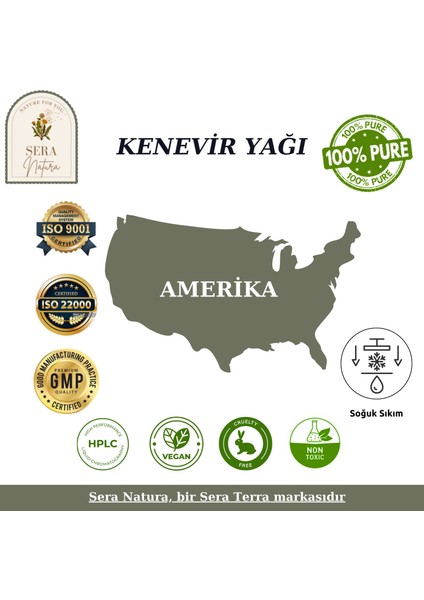 Sera Natura Kenevir Yağı %100 Saf 20 ml