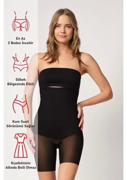 Siyah Emay 2929 Double Tül Paçalı Lazer Korse fırsatları