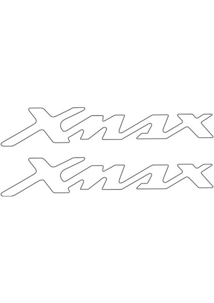 Yamaha Xmax Uyumlu Damla Yazı Beyaz 22x4 Cm Sticker
