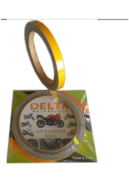 SEVENKARDEŞLER Sarı 7cm X 7 M Opak Jant Şeridi