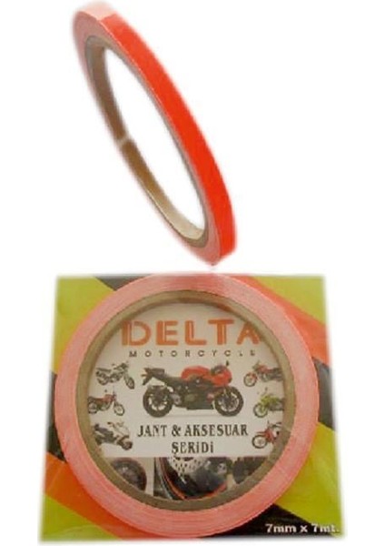 SEVENKARDEŞLER Turuncu 7cm X 7 M Opak Jant Şeridi