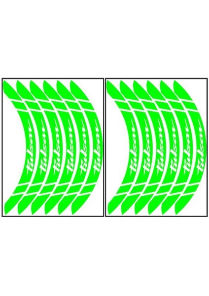 Bajaj Bajaj Florasan Yeşil Pulsar Uyumlu Büyük 1 Set Jant Şeridi