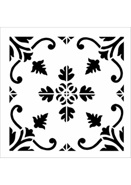 Stencil Sarayi Boyama Şablon Damask Çini Mandala - 8117