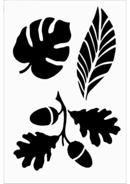 Stencil Sarayi Boyama Şablon Çiçek ve Meyve - 8337