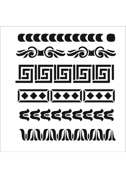 Stencil Sarayi Boyama Şablon Bordür - 4769