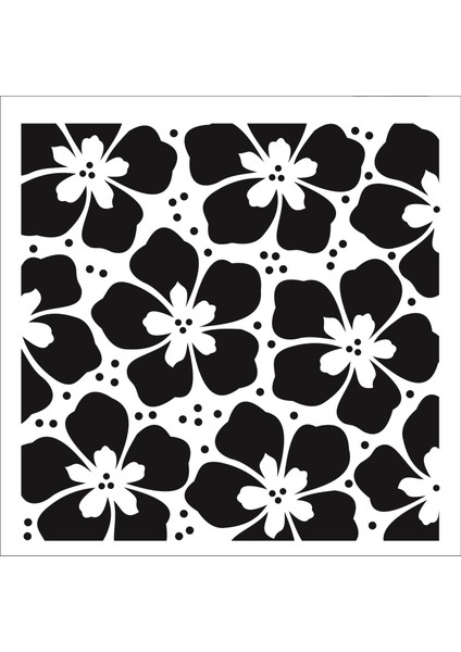 Stencil Sarayi Boyama Şablon Çiçek ve Meyve - 1111