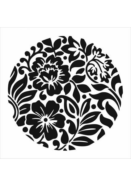 Stencil Sarayi Boyama Şablon Çiçek ve Meyve - 4762