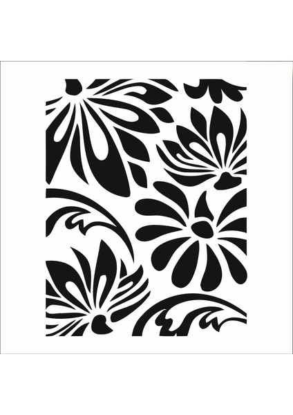 Stencil Sarayi Boyama Şablon Çiçek ve Meyve - 4751