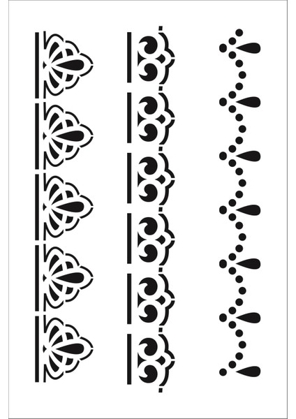 Stencil Sarayi Boyama Şablon Bordür - 4097