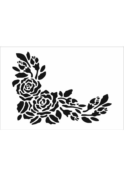 Stencil Sarayi Boyama Şablon Çiçek ve Meyve - 4723