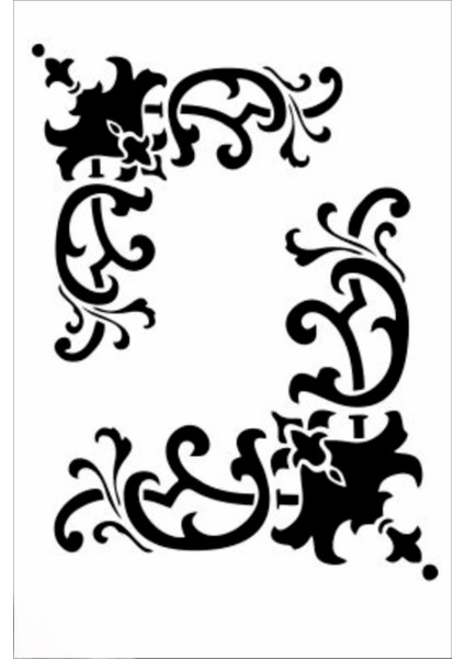 Stencil Sarayi Boyama Şablon Köşe - 8273