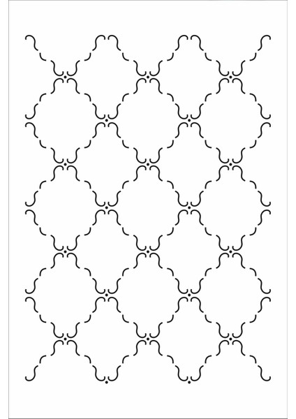 Stencil Sarayi Boyama Şablon Zemin Deseni - 4363