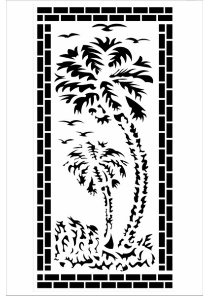 Stencil Sarayi Boyama Şablon Çiçek ve Meyve - 8610