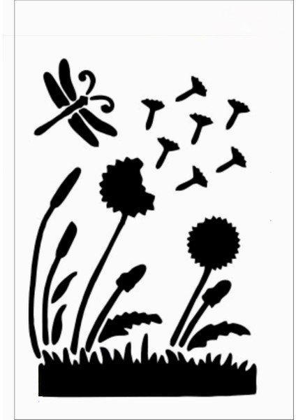 Stencil Sarayi Boyama Şablon Çiçek ve Meyve - 8169