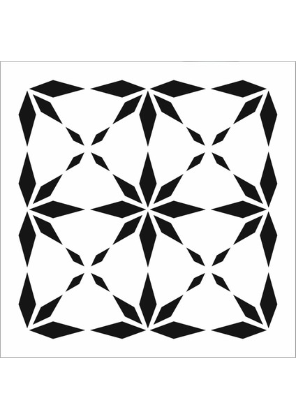 Stencil Sarayi Boyama Şablon Damask Çini Mandala - 7937