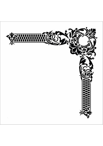 Stencil Sarayi Boyama Şablon Köşe - 8570