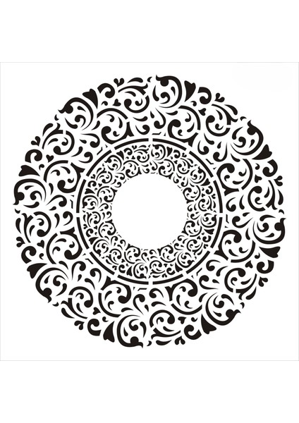 Stencil Sarayi Boyama Şablon Damask Çini Mandala - 8804