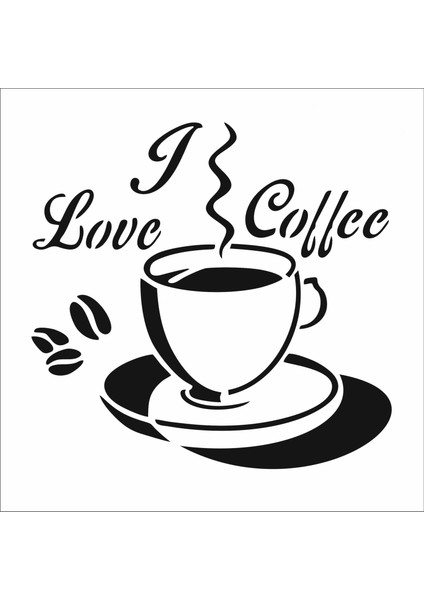 Stencil Sarayi Boyama Şablon Mutfak Obje ve Yazıları - 7008