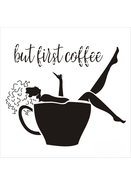 Stencil Sarayi Boyama Şablon Mutfak Obje ve Yazıları - 8751