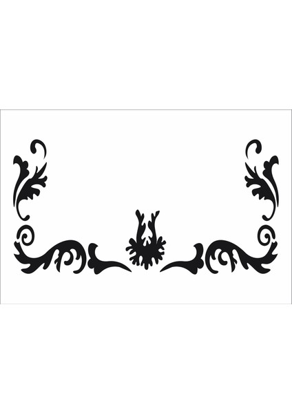 Stencil Sarayi Boyama Şablon Köşe - 8564