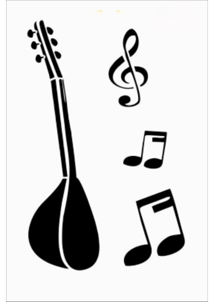 Stencil Sarayi Boyama Şablon Muzik - 8331