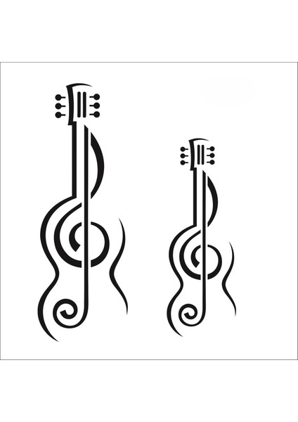 Stencil Sarayi Boyama Şablon Muzik - 1108