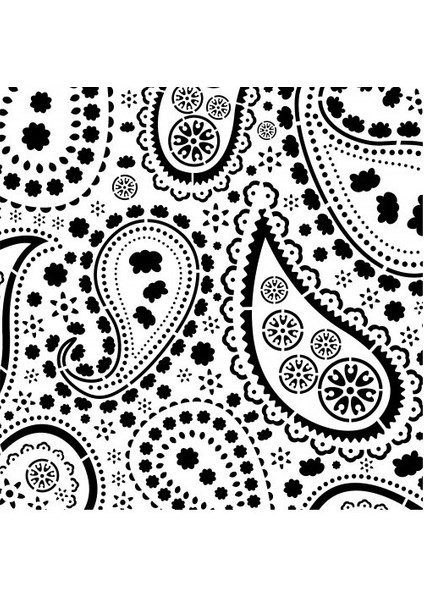 Stencil Sarayi Boyama Şablon Şal Desen - 4439