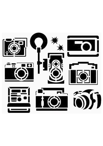 Stencil Sarayi Boyama Şablon Objeler - 4455